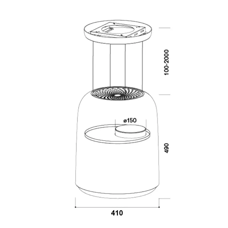 Rinnai RH-D3154-BKR Island Hood (Black)