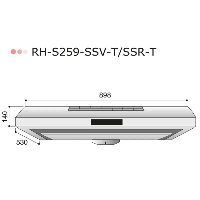 Rinnai RH-S259-SSR-T 90cm Cooker Hood