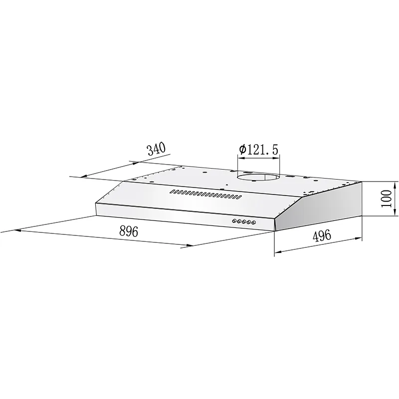 Rinnai RH-S95A-SSVR 90cm Slim Cooker Hood