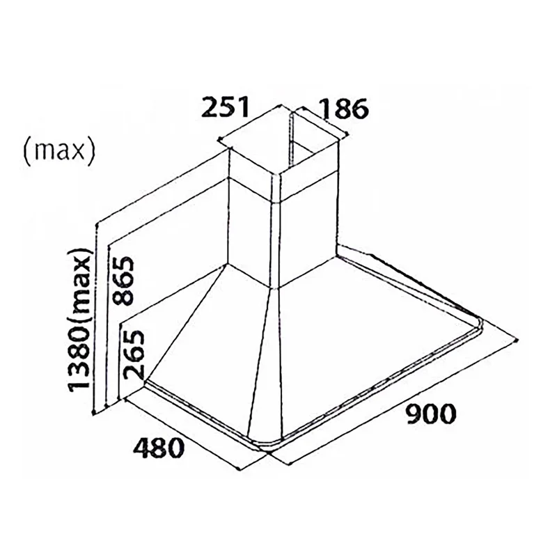 Tecno KA-2028 90cm Chimney Cooker Hood