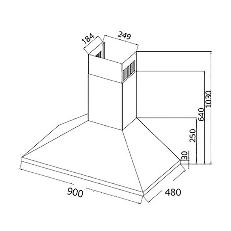 Tecno KA-2038 90cm Chimney Cooker Hood