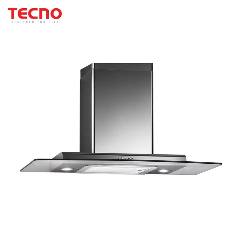 Tecno KA-9808 90cm High Line Glass Chimney Cooker Hood