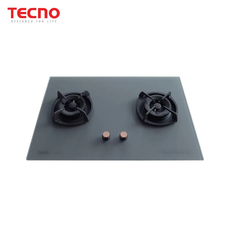 Tecno Matte Series T28TGSV-MTGY 2-Burner 75cm Glass Hob (Matt Grey)
