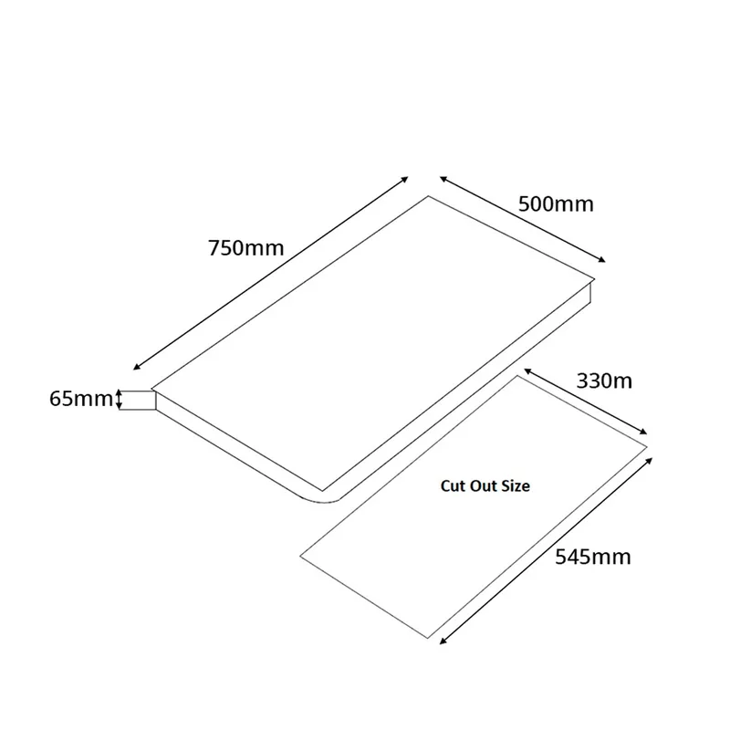 Tecno SR828SV 70cm Stainless Steel Cooker Hob with Inferno Wok Burner