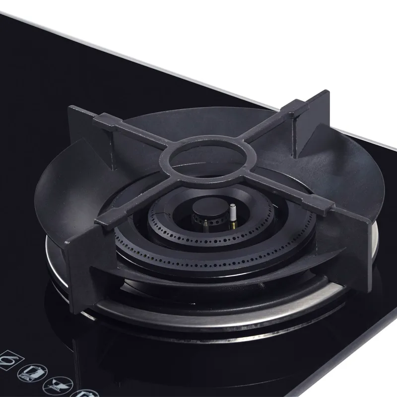 Tecno T-278TGTRSV 2-Burner 78cm Glass Cooker Hob with True Triple Ring Burners