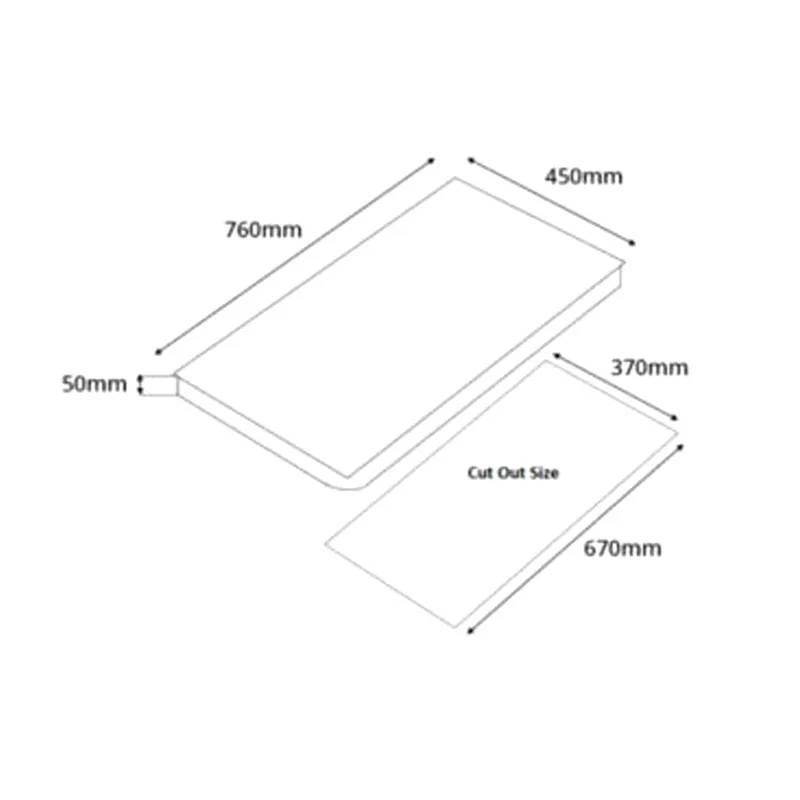 Tecno T-733TRSV 3-Burner 76cm Glass Hob