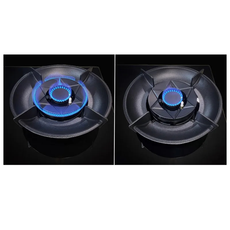 Tecno T-762FLIP-T 2-Burner 76cm Flip-up Burner Tempered Glass Hob with Timer