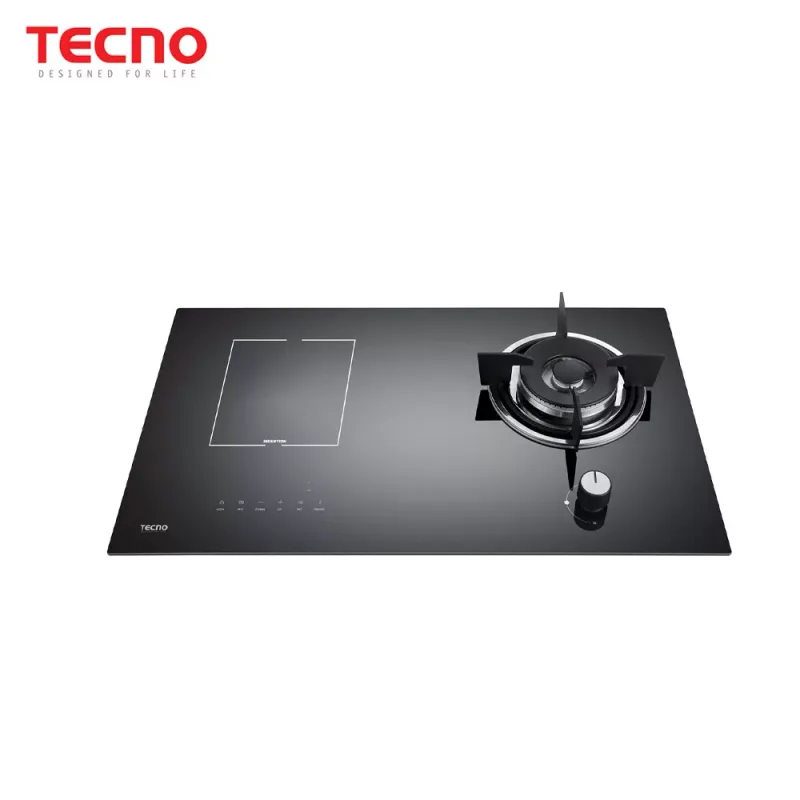 Tecno T-788GI 73cm Gas-Induction Hybrid Glass Hob