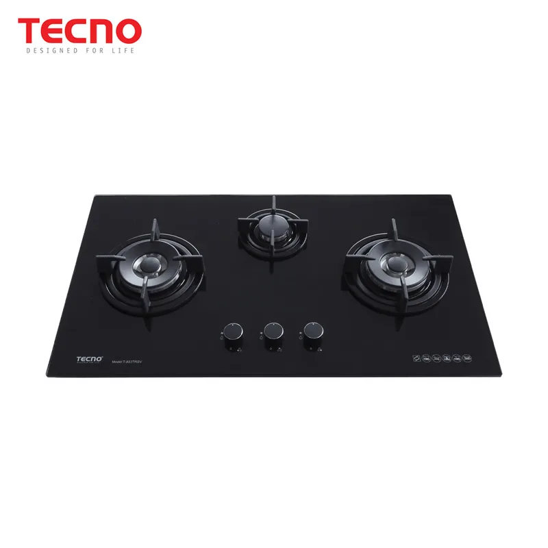 Tecno T-938TRSV 3-Burner 90cm Tempered Glass Cooker Hob
