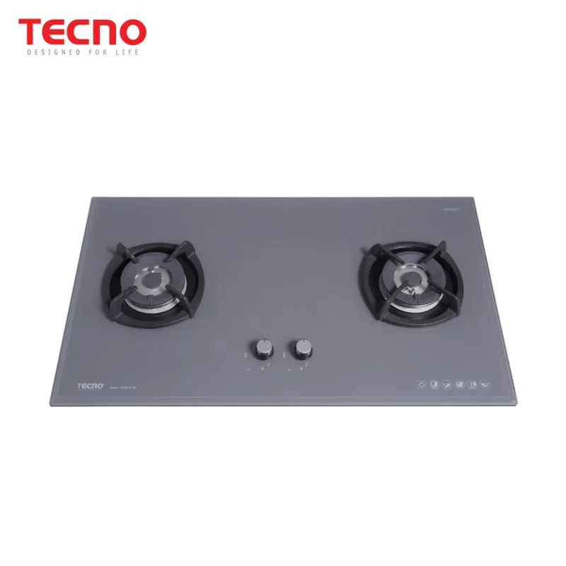 Tecno T2288TGSV-GY 2-Burner 90cm Glass Cooker Hob (Nardo Grey)