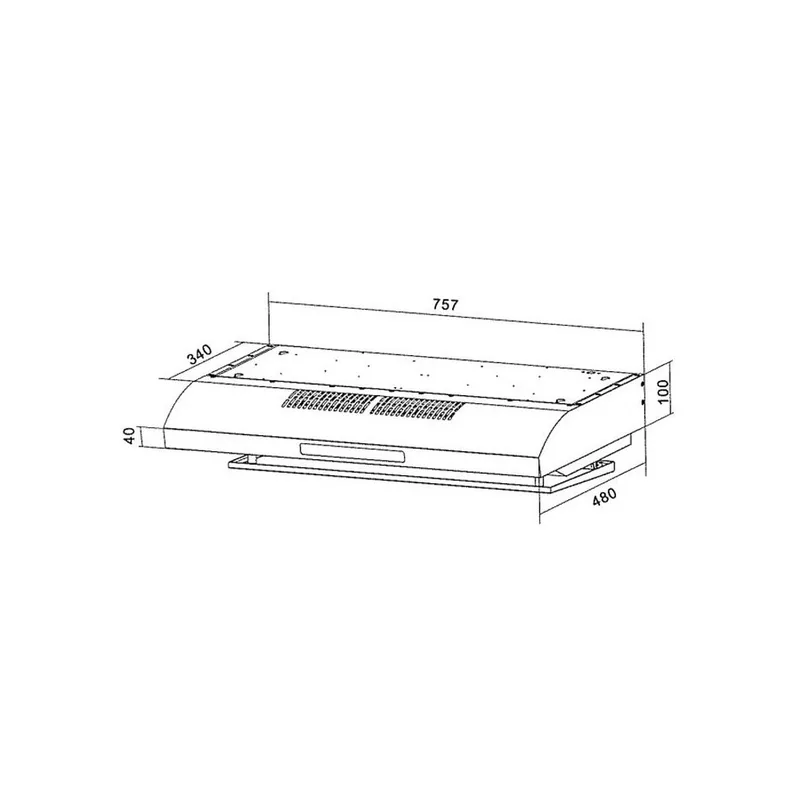 Tecno TCH-769DTCSC-BK DYNA-X Slim Hood with Auto Clean