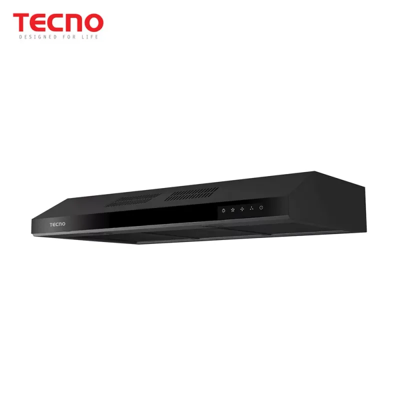 Tecno TCH-908BK Slim Line Designer Cooker Hood with Maxi-Flow Motor