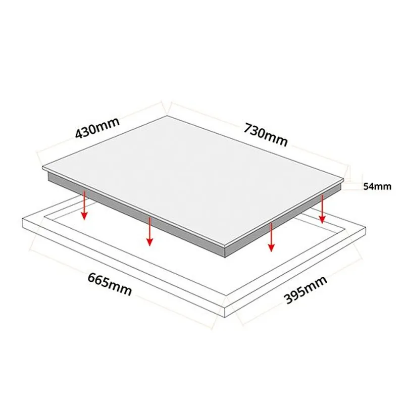 Tecno TG-2008VC 70cm Vitro-Ceramic Cooker Hob