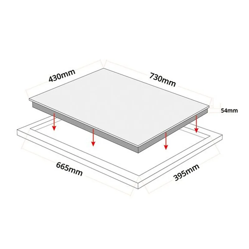 Tecno TG-2883HB Induction-Ceramic Hybrid Hob