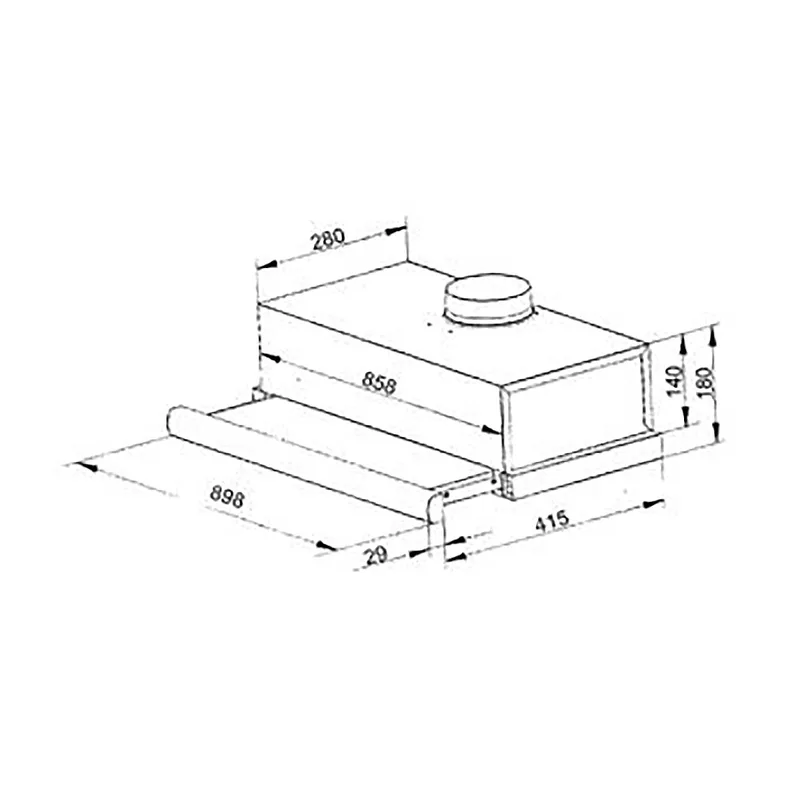 Tecno TH-916TD 90cm Telescopic Cooker Hood