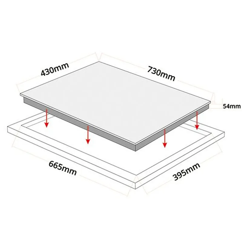 Tecno TIH-2882S 2-Burner Built-In Induction Cooker Hob