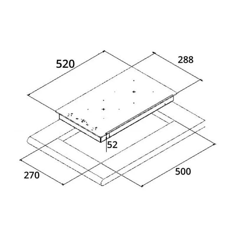 Tecno TIH-3000 30cm Domino Induction Cooker Hob