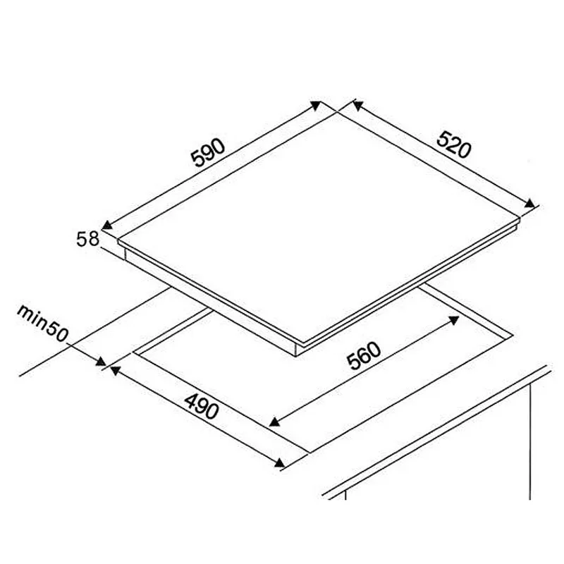 Tecno TIH-638 3-Burner 60cm Induction Hob