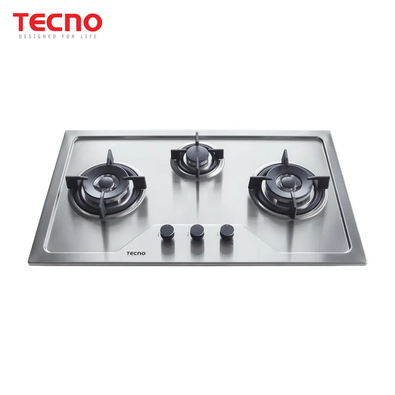 Tecno TS-8633TRSV 3-Burner Stainless Steel Cooker Hob