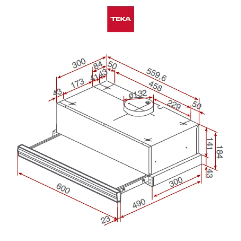 Teka CNL-6415-BK 60cm Telescopic Hood