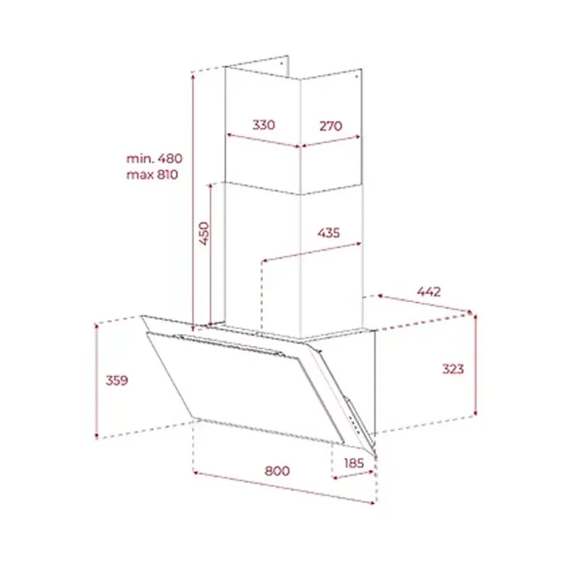 Teka DVI 88-G1 EOS BM 80cm Chimney Hood - Infinity G1 Series