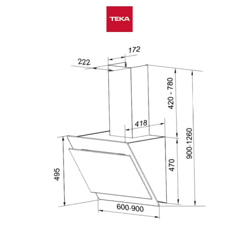 Teka DVS-90-AD 90cm Chimney Hood