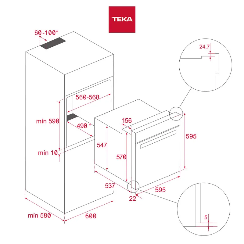 Teka HLB-8416 AIRFRY 70L Built-in Oven