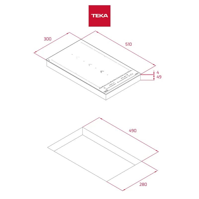 Teka IZS-34700-MST 30cm Induction Hob - VarioPro Series