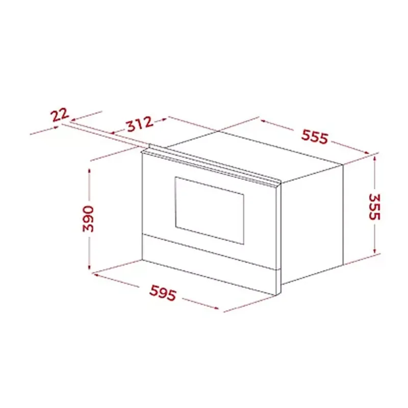 Teka ML 82-G1 22L Built-in Microwave with Grill — Infinity G1 Series