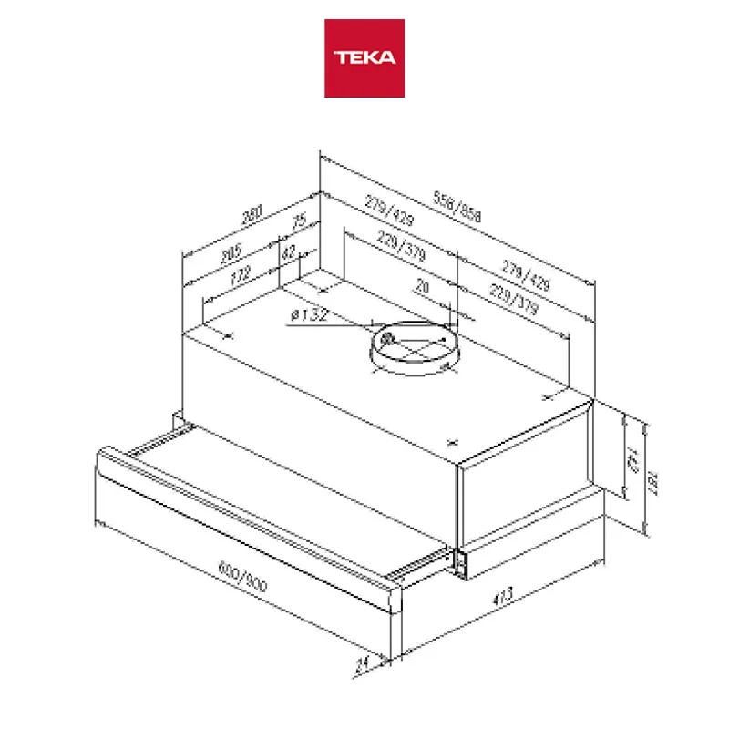Teka TL-6310 60cm Telescopic Hood
