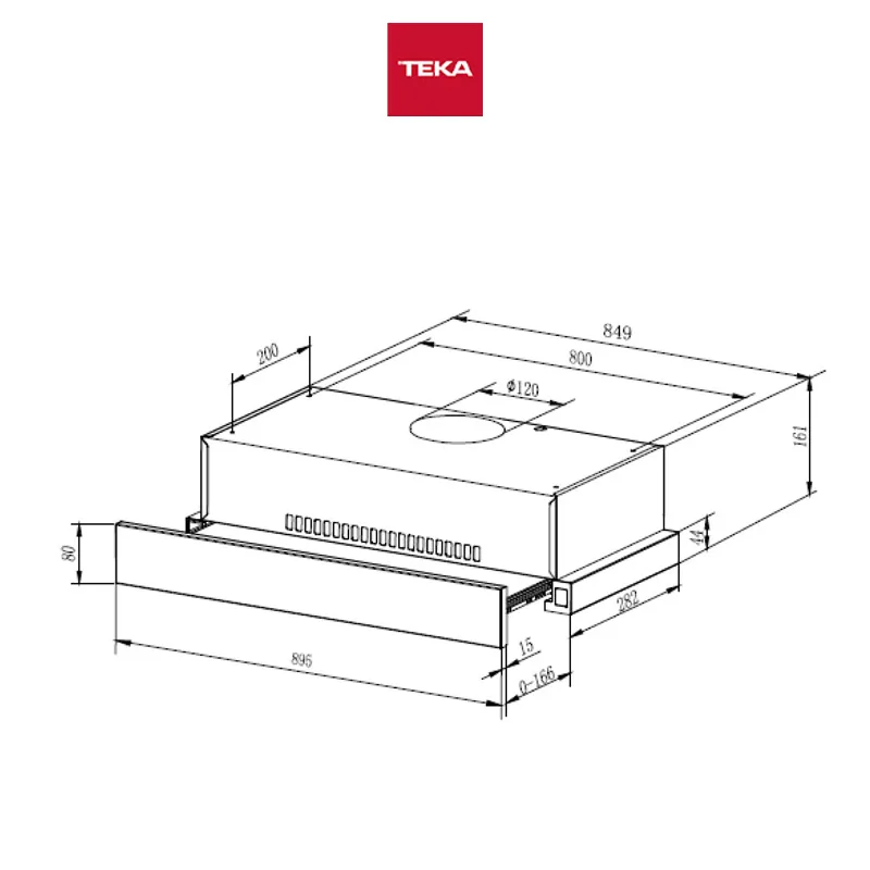 Teka TLR2-92-BK 90cm Telescopic Hood