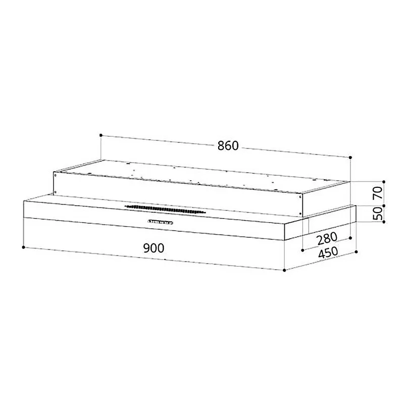 Uno UA9112 90cm Slim Line Cooker Hood