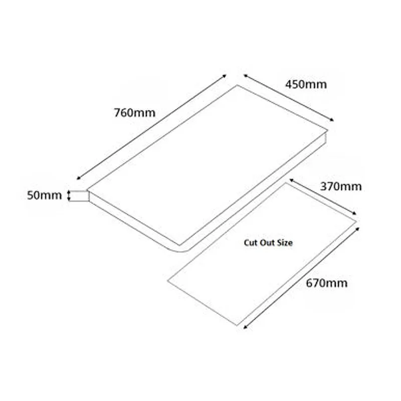 Uno UG2076TRSV 76cm 2-Burner Glass Hob