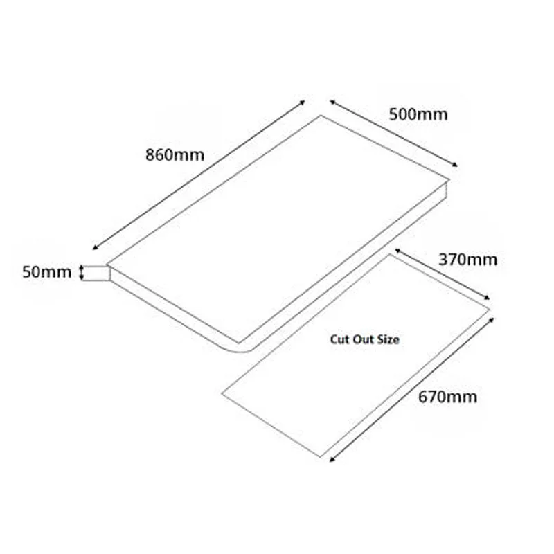 Uno UG3086TRSV 86cm 3-Burner Glass Hob