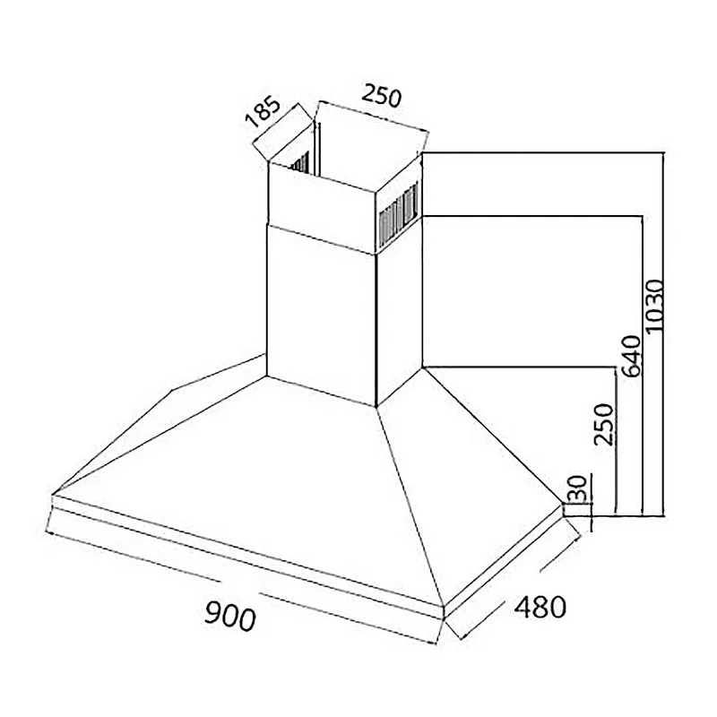 Uno UP-5298 90cm Chimney Cooker Hood