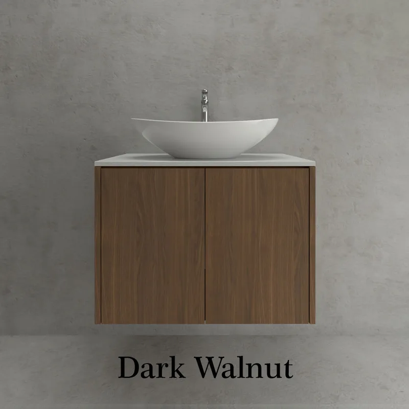 2001 Customized Aluminum Basin Cabinet (Dark Walnut)