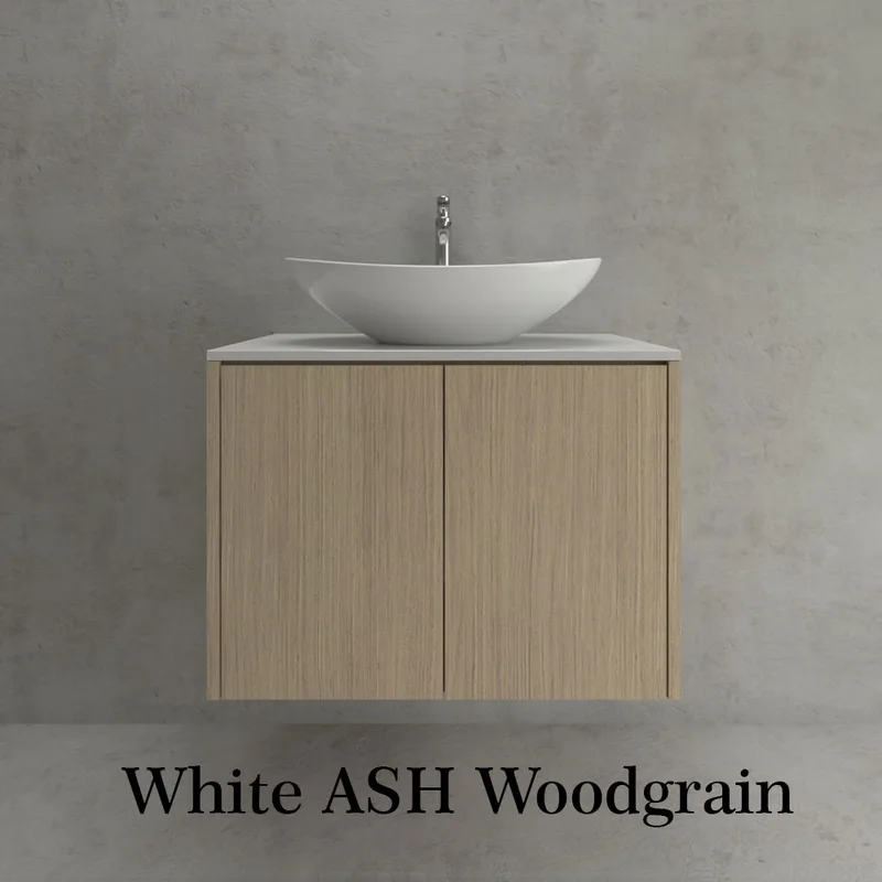 2002 Customized Aluminium Basin Cabinet (White ASH Woodgrain)