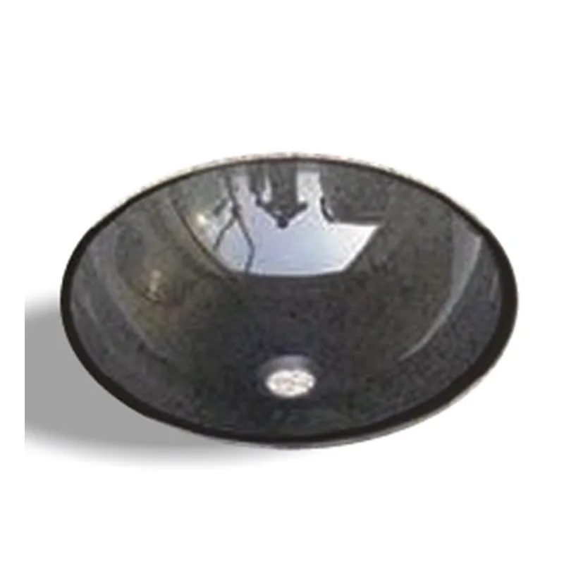 420B Transparent Black Glass Basin