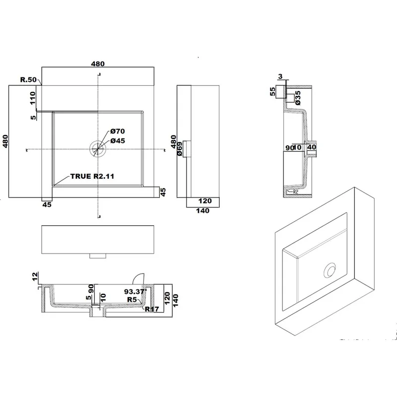 A1 Counter-Top Basin