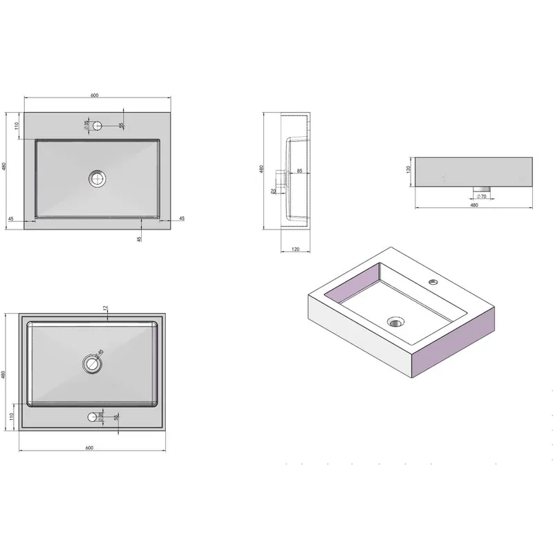 A2 Counter-Top Basin