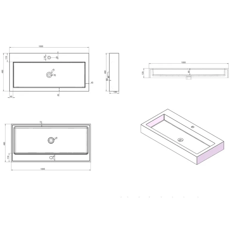 A4 Counter-Top Basin