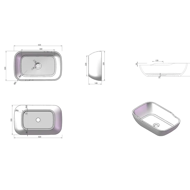A8 Counter-Top Basin