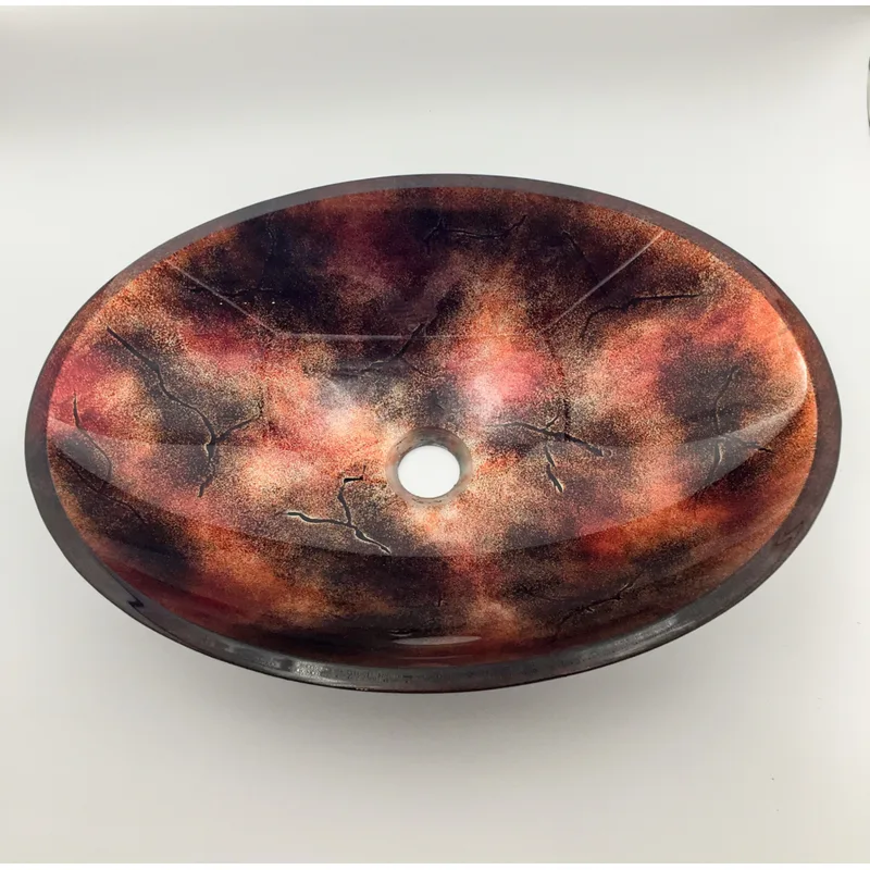 AB-BW140140 Oval Glass Basin
