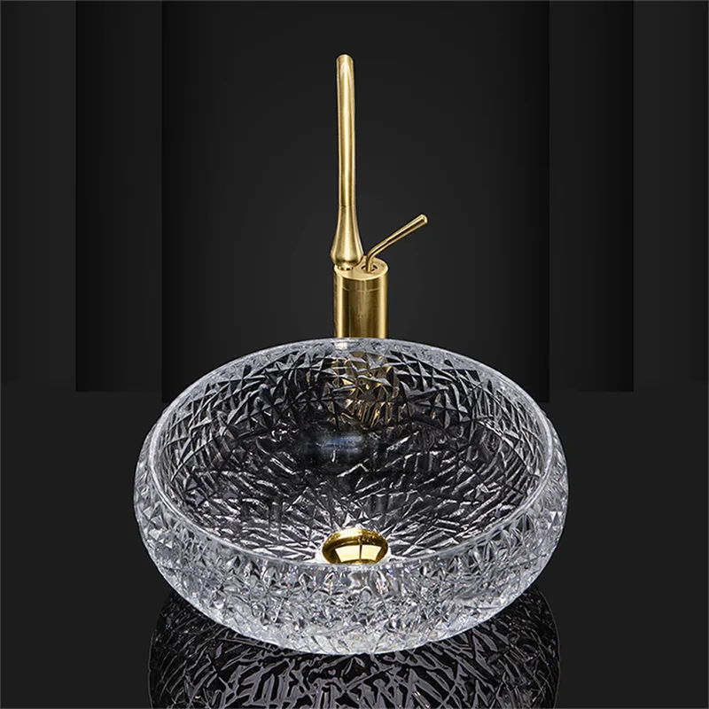 AB-BW21-034 Crystal Glass Basin Clear