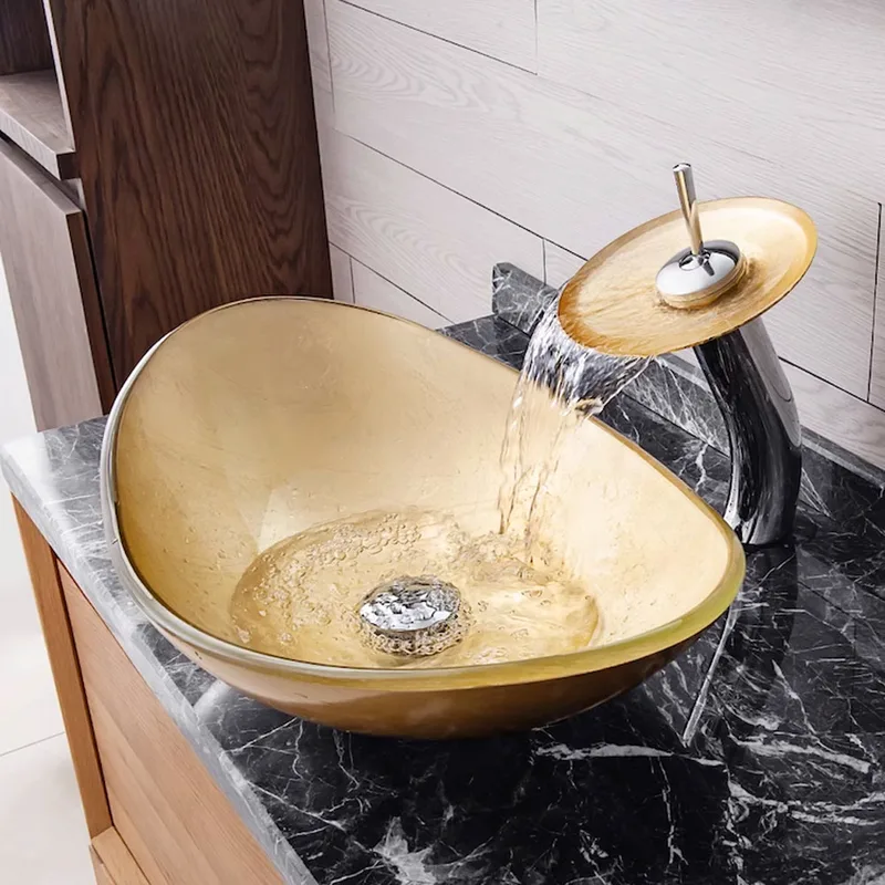 AB-BWY19-106 Glass Basin Oval Gold