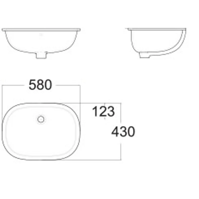 American Standard 0458 Undermount Basin
