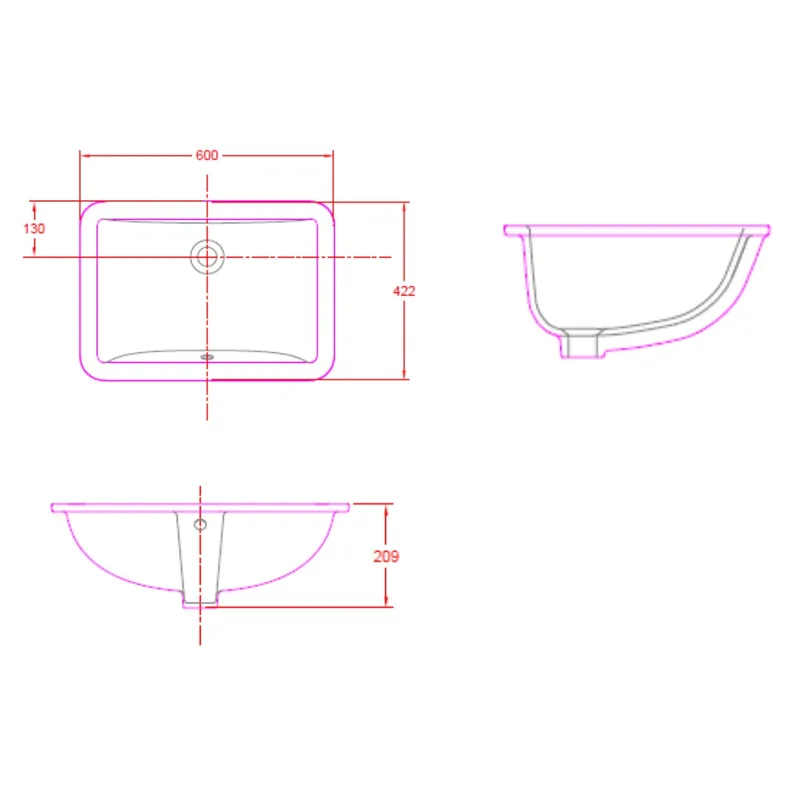 American Standard 0459 Undermount Basin