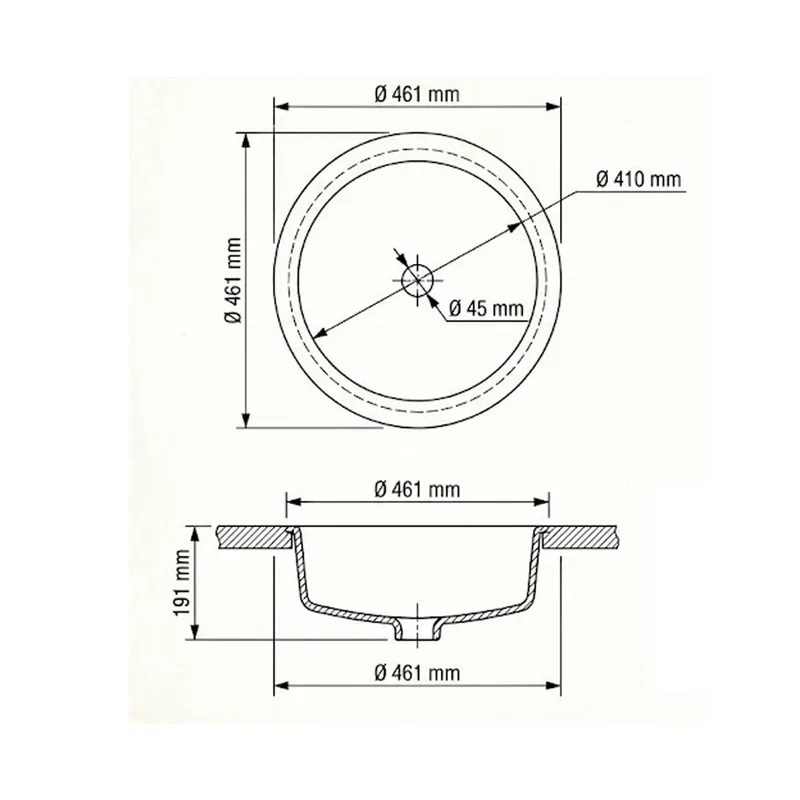 American Standard 1010881C00 Concept Under Counter Basin