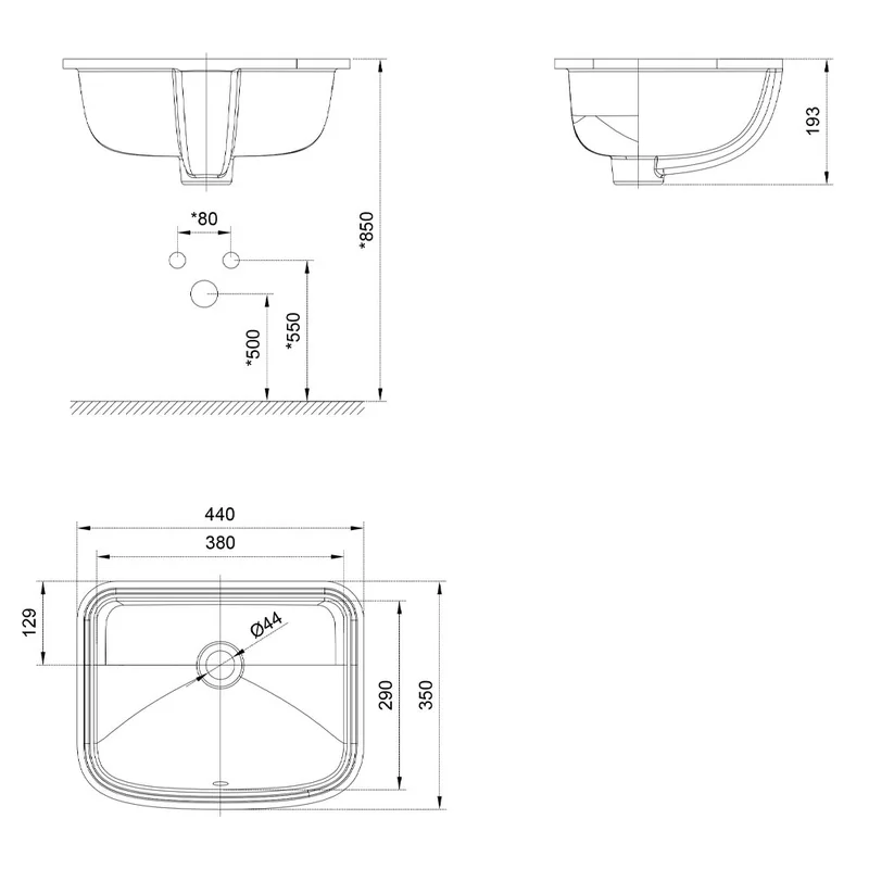 American Standard 1016392080 Loven Under Counter Basin