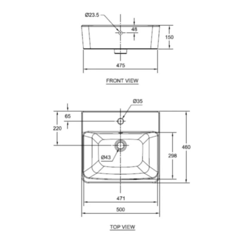 American Standard Acacia TF0519 Semi-Recess Basin